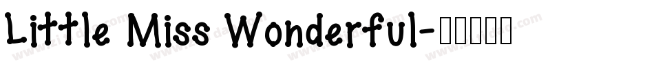 Little Miss Wonderful字体转换